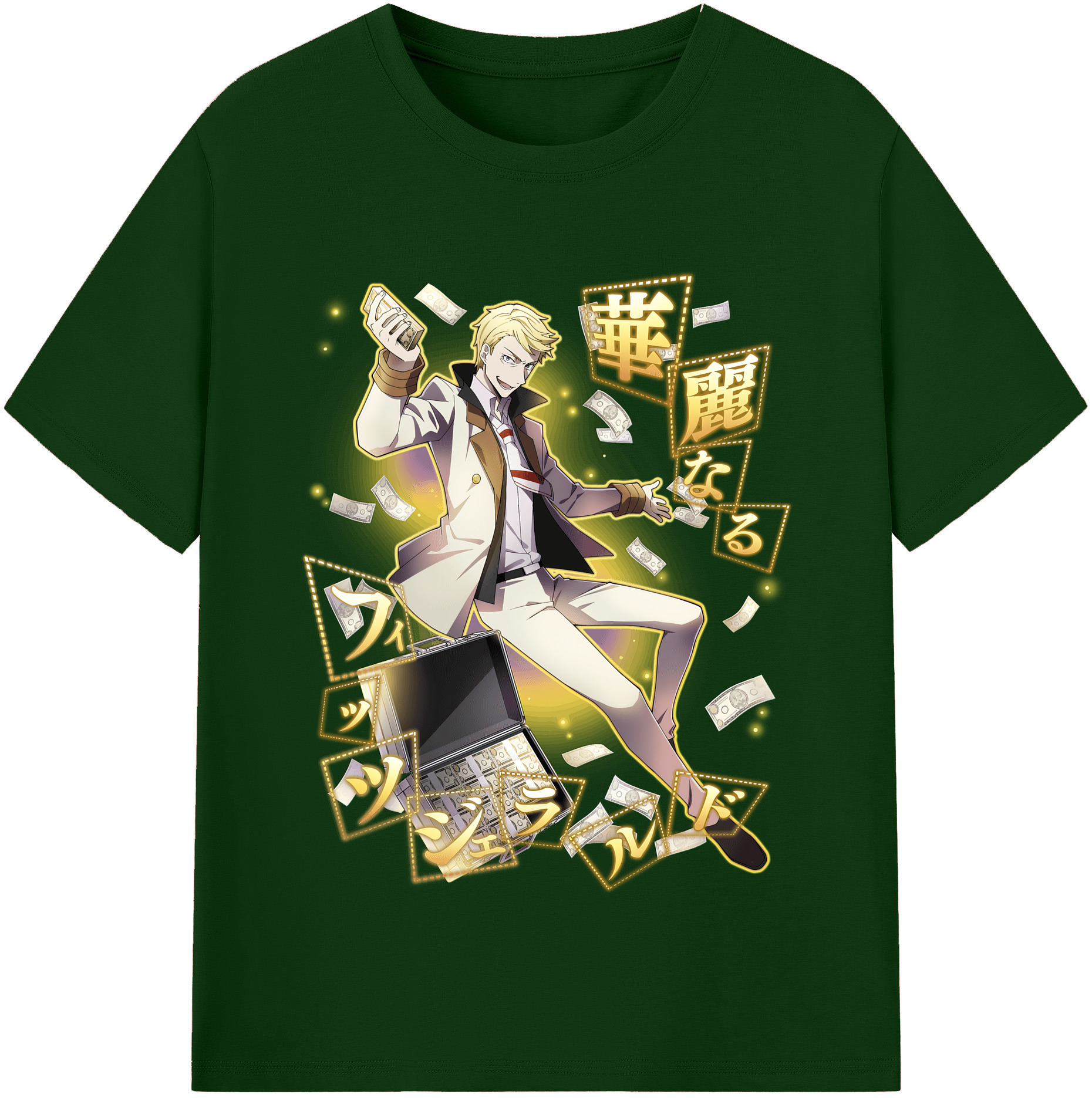 （画像用） 文豪ストレイドッグス Bungo Stray Dogs 綿100％半袖Tシャツ（フロントプリント）
